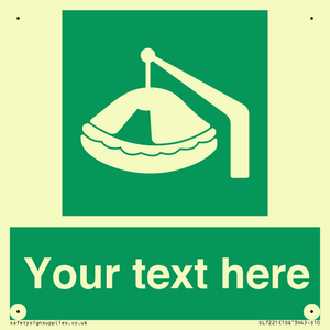 Custom sign Safe condition Davit-launched liferaft